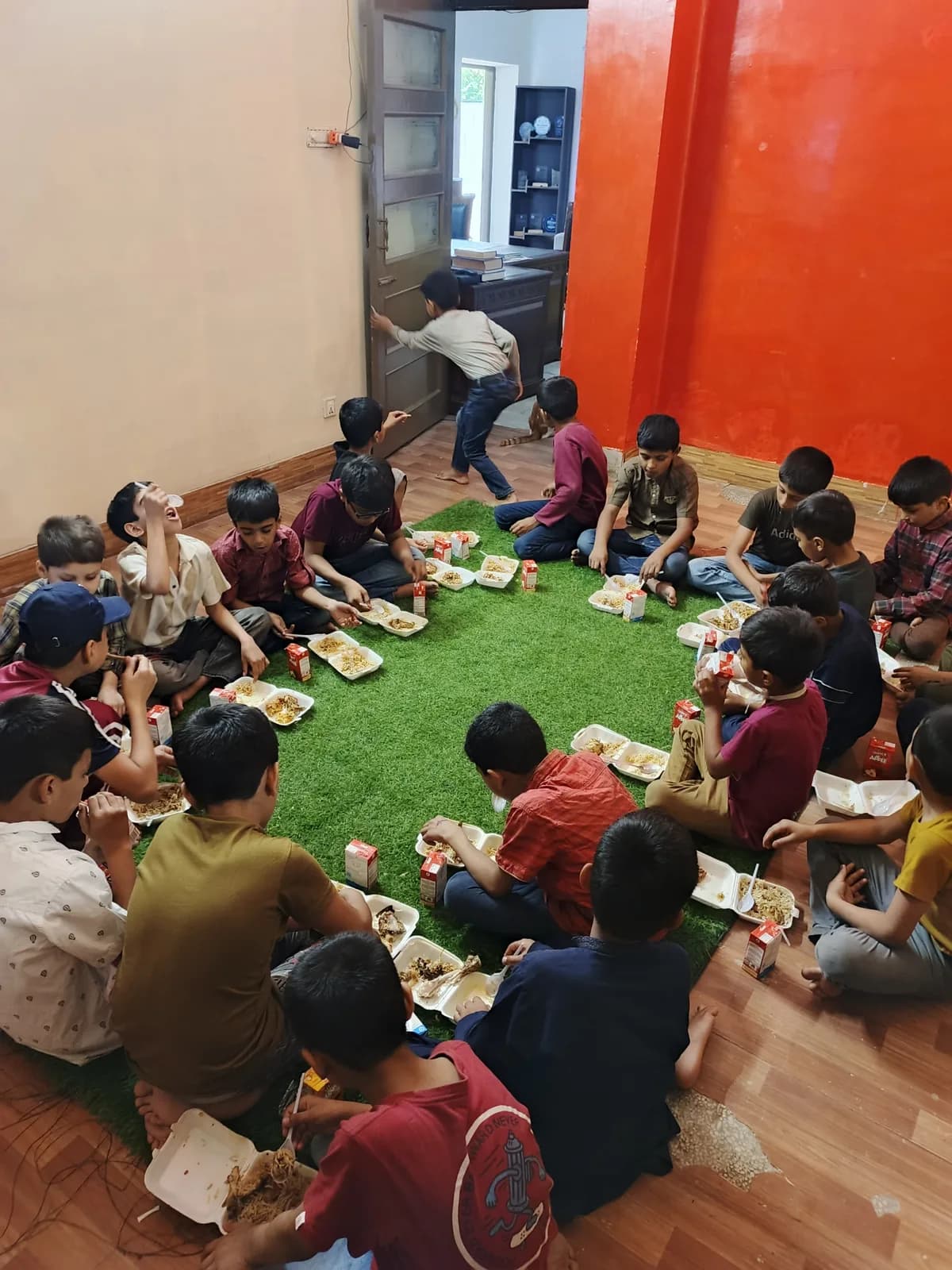 Residents at Waduha Care Home seated together for a sponsored meal